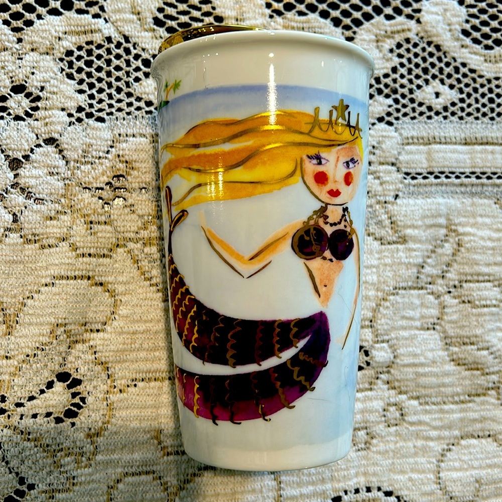 Rare Starbucks 2015 Ceramic Siren Tumbler 🧜🏻‍♀️